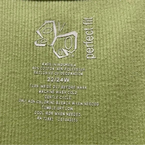 Fashion Bug Light Olive Green Tank Top with Butterfly Accent - Picture 4 of 6